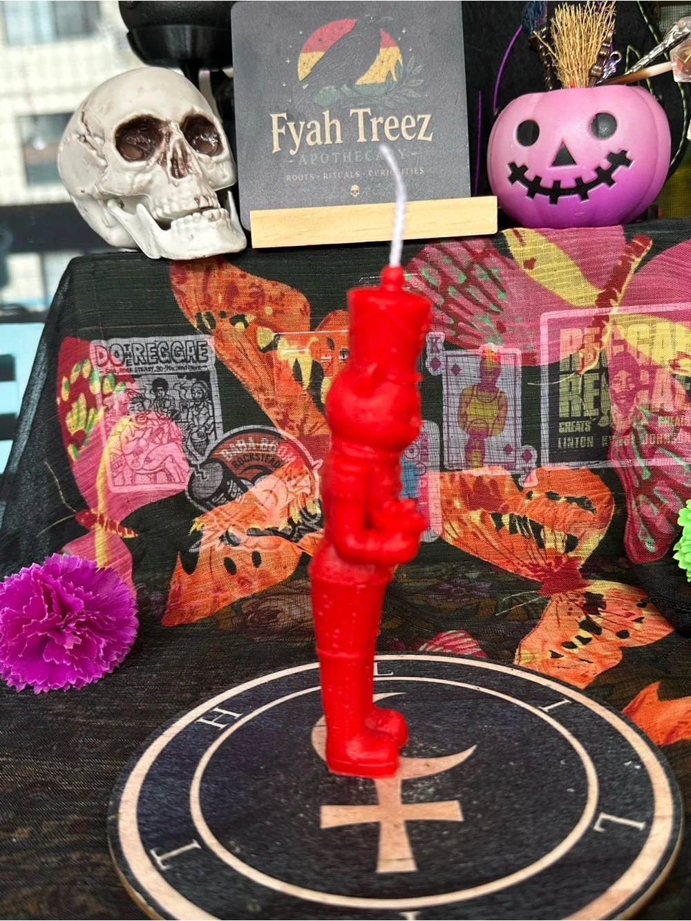 Red Cat Nutcracker Candle – Handmade Holiday Cat Candle